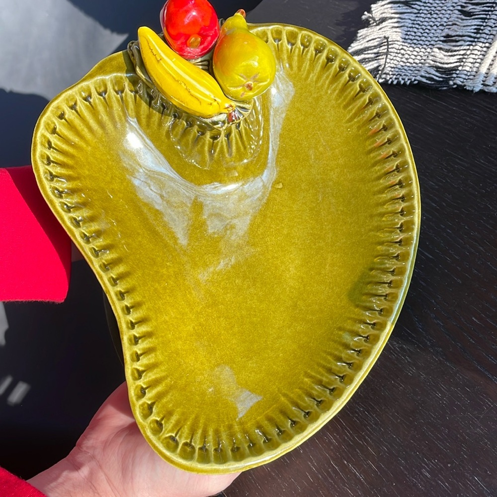 Original California Pottery Fruit Serving Dish